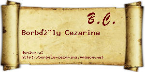 Borbély Cezarina névjegykártya