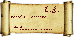 Borbély Cezarina névjegykártya